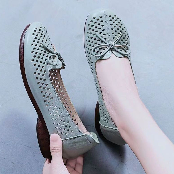 Балетки на  підошві зелені