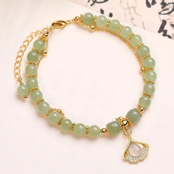 Браслет з підвіскою "Нефритова Гармонія" - Мушля